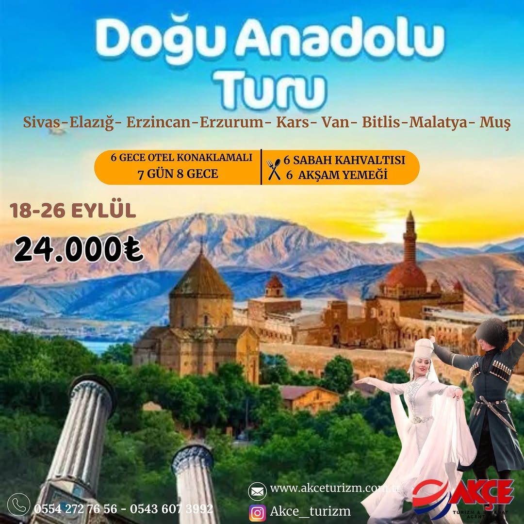 DOĞU ANADOLU TURU 18 - 26 EYLÜL